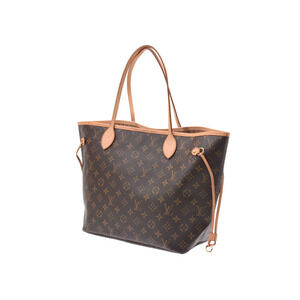 Louis Vuitton Monogram brown Neverfull bag leather tote
